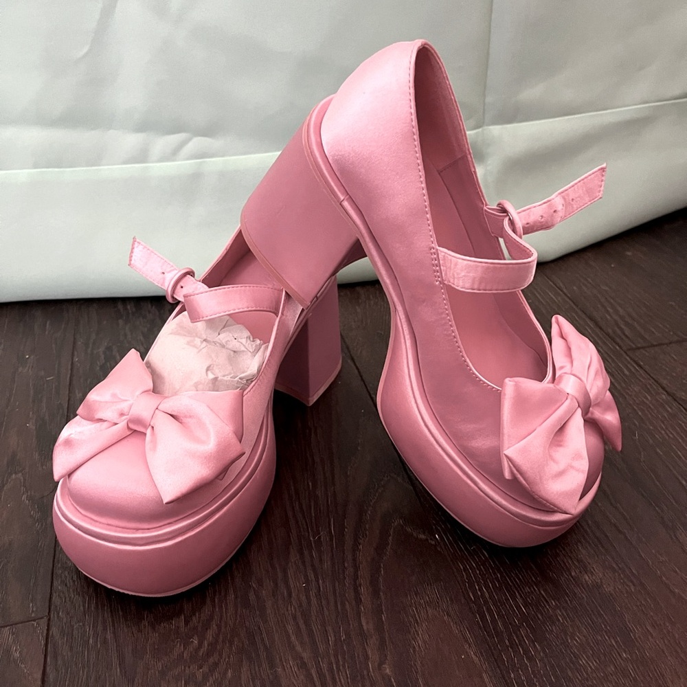 Sugar Thrillz satin Mary Jane’s